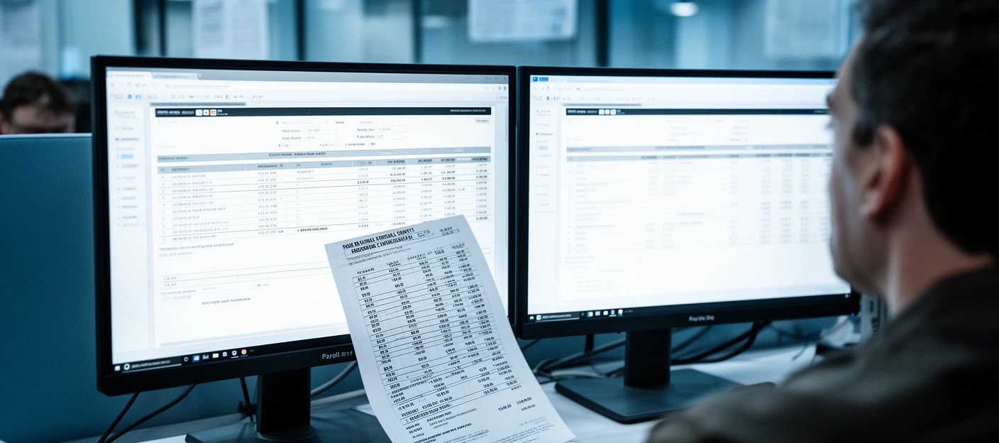 A pay run being checked before it is submitted