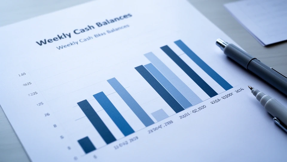 A thirteen week cash chart printed out